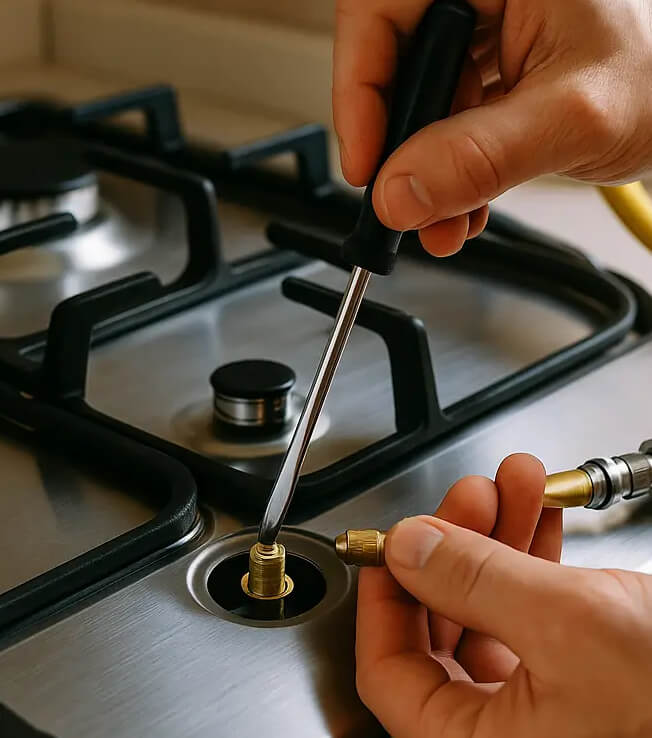Conversão de gás GLP para gás natural em fogão e cooktop em São Paulo — NGTEC